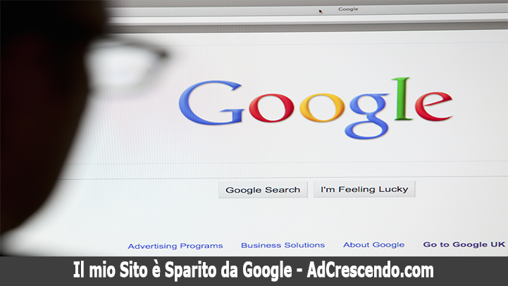 il mio sito è sparito da google